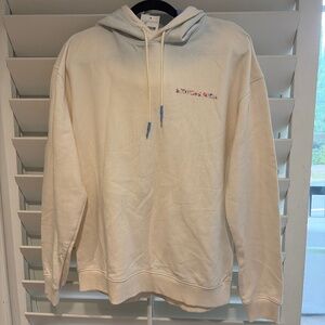 SCOTCH & SODA NWT Felpa Hoodie Cream Blue L Organic Cotton